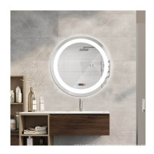 5mm environmental protection glass bathroom led light round mirror